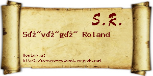 Sóvágó Roland névjegykártya