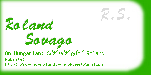 roland sovago business card